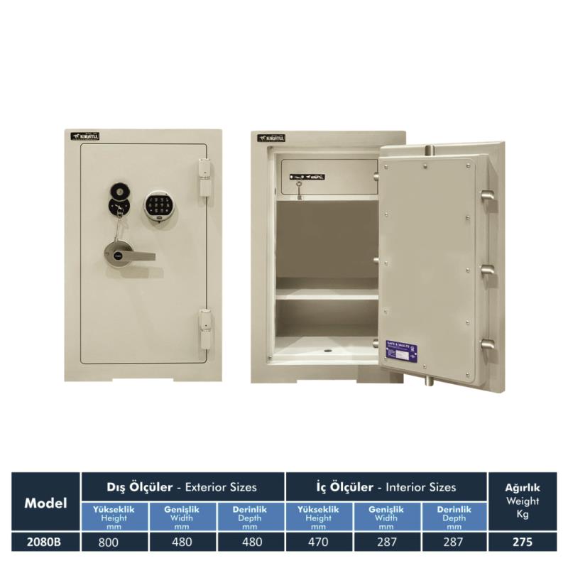 2080B KE Elektronik Çelik Kasa